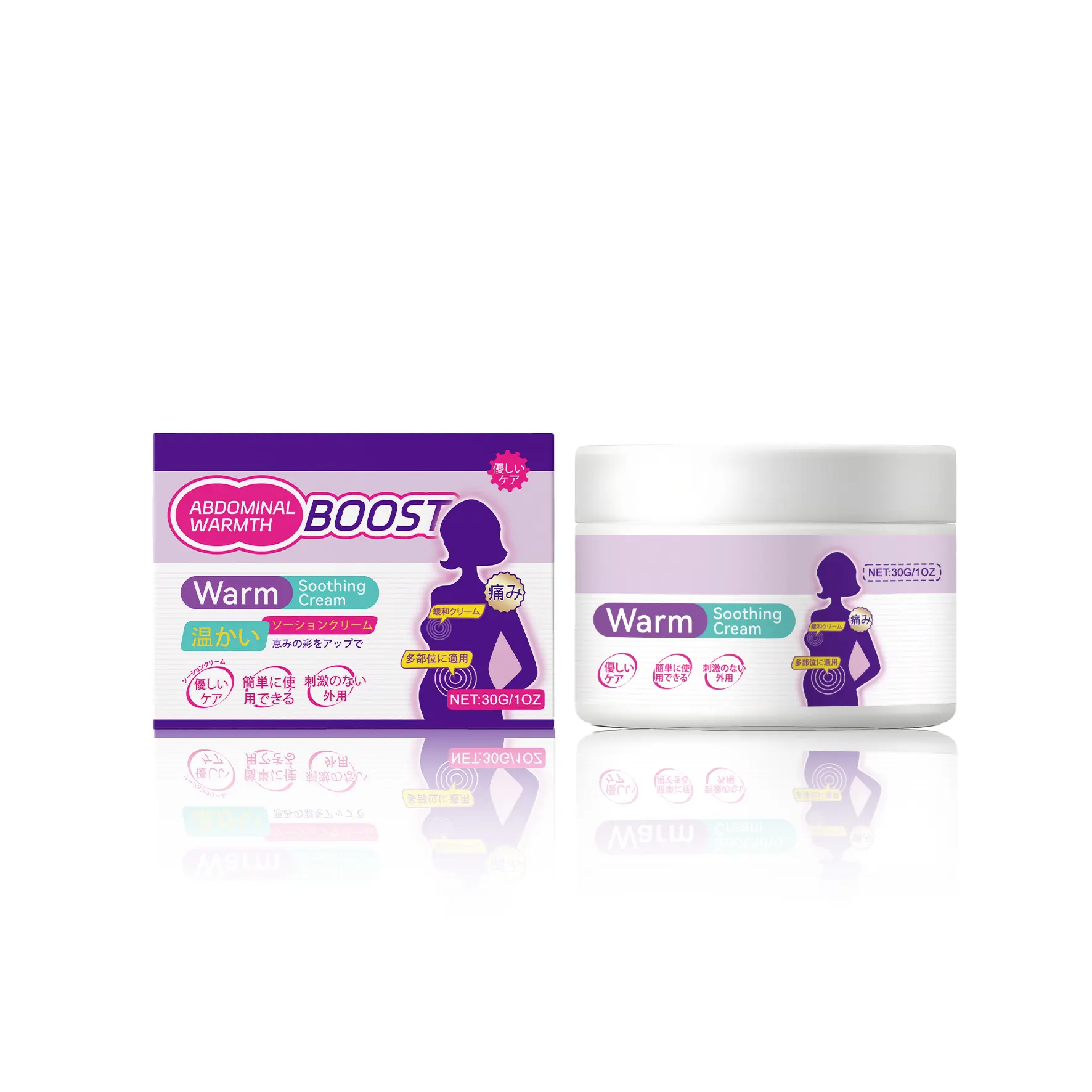 Abdominal Warming Care Cream, Daily Gentle Moisturizing Nourishment, Warming Sensation Protects Soothes