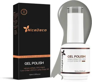 Nicedeco Gel Nail Polish, 15ml UV/LED Soak-Off Gel Polish Nail Art Manicure Pedicure, Salon & Home Use - Long Lasting & Easy to Apply 263