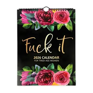 2026 Women's Hanging Calendar, Fun Monthly Planner, One Page Per Month, Suitable for Home Office School Use, Ca Prop 65 Compliant