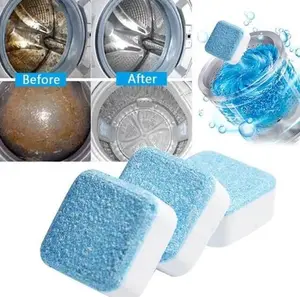 Household Laundry Washing Machine Cleaner Tablets, Tub Bomb Cleaning Discs for Drum Mold Removal, Odor Elimination & Deep Cleaning (Packaged in a Box)
