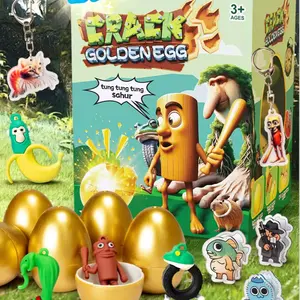 Surprise Egg Blind Box Toy, Fun Game Gift for Kids, Wooden Stick Human Figure, Animals, Ideal for Festive Occasions & Playtime