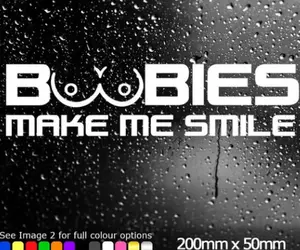 Boobies Make Me Smile Sticker