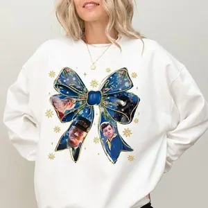 Xmas Polar Express All Aboard Trending Sweatshirt, Retro Bow Graphic TShirt, Family Trip Matching Outfitl, Gift For Girls, Fan Merch