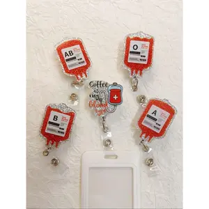 Acrylic Blood Type Keychain Clip, Medical Accessories, Perfect Gift for Medical Professionals, Doctors Nurses Students, Unique Design, Durable Material