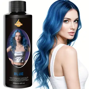 Blue Semi-Permanent Hair Dye, Vegan Cruelty-Free Hair Color, 9.06 Oz Mocha Hair Dye, Rich Long-Lasting Color, Show Your Personality, Hair Coloring