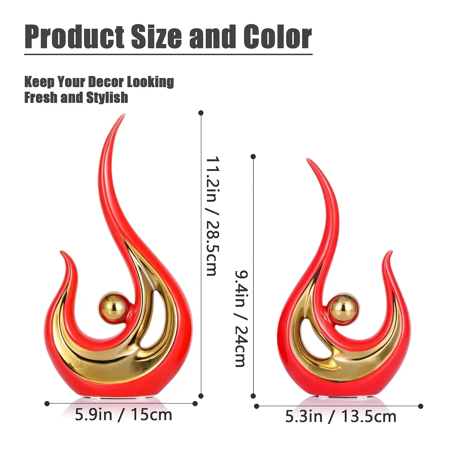 Two piece Set   Red Golden