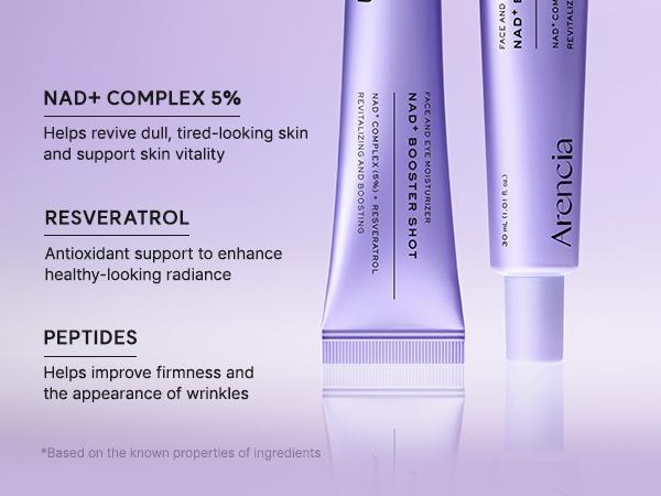NAD+ Time-Rewind Booster Shot, Firming & Revitalizing Serum with 5% NAD+ Complex, Peptides & Resveratrol, 1.01 fl. oz. NAD+ Time-Rewind Booster Shot, Firming & Revitalizing Serum with 5% NAD+ Complex, Peptides & Resveratrol, 1.01 fl. oz.