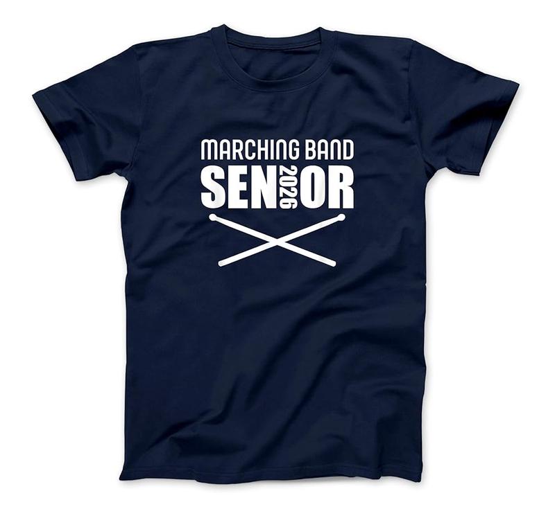 2026 Senior Snare Drum Class Of 2026 Marching Band Drumline T-Shirt