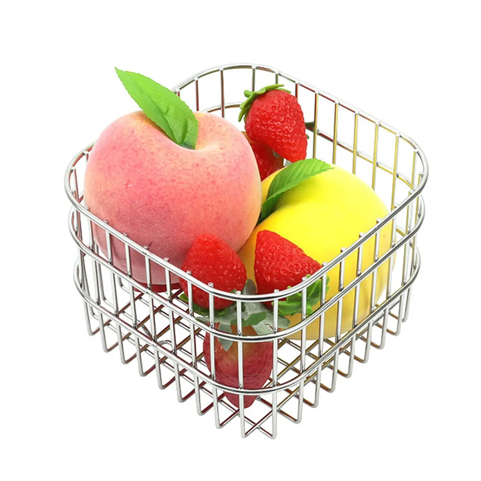 Square Stainless Steel Storage Basket, Metal Mesh Organizer, Multi-Purpose Container, Durable and Stylish, Perfect Gift for All Occasions