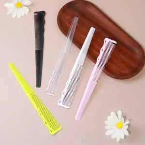 1pc,Double-Head Fine Tooth Anti-Static Hair Cutting Comb, Ultra-Thin High-Temperature Resistant, Barber Shop Hair Styling Tool, 1pc, Side Part Comb