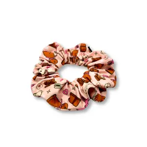 Mini Chocolate Bunny Easter Poly Scrunchie