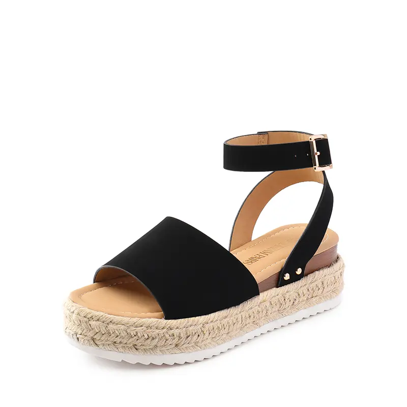 Dream Pairs Women's Espadrille Wedge Sandals, Nubuck Platform with Ankle Strap, Comfortable Boho Style Casual Beach Shoes for Summer, Wedge Heel, Bohemian, Boho Style Outfit, Open Toe, Beach Wear, Lightweight, Platform Espadrille, 00S Women's Platforms &