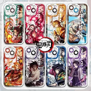 Anime Demon Slayer Case for iPhone 17 16 15 14 13 12 11 8 7 6 Pro Max Plus XS XR Hard Shockproof Cover Cellphone Smartphone Protective