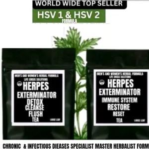 HELP REDUCE CONTAGIOUSNESS 100X POTENTCY =HSV 1 & 2 TARGETED  ADVANCED FORMULA TEA KIT BORDEBORDERLINE-HIGH TANT-HERPES SPECIALIST/CHRONIC DISEASE MASTER HERBALIST -HSV OBLIGATE PARASITE INTRACELLULAR FLUSH MAX STRENGTH EXTERMINATOR NATURAL ORGANIC  TEA