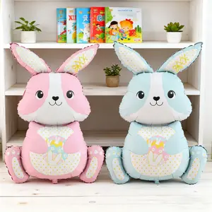 Easter Egg Bunny Aluminum Foil Balloons, Balloon Animals, 1/2pcs Holiday Party Decorations, Birthday Event Supplies, Festival Celebration Atmosphere