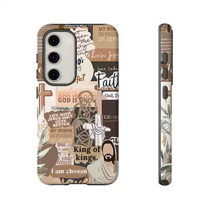 God Jesus Pattern Phone Case , Shockproof Rugged Cover Dual Layer Soft TPU Hard Bumper Shell for Samsung S26 S25 S24 S23 S22 S21 NOTE20 Ultra A71 A56 A36 Plus FE A06 A13 A14 A15 A16 A23 A25 A26 A34 A52 A53 A54 A55 Edge