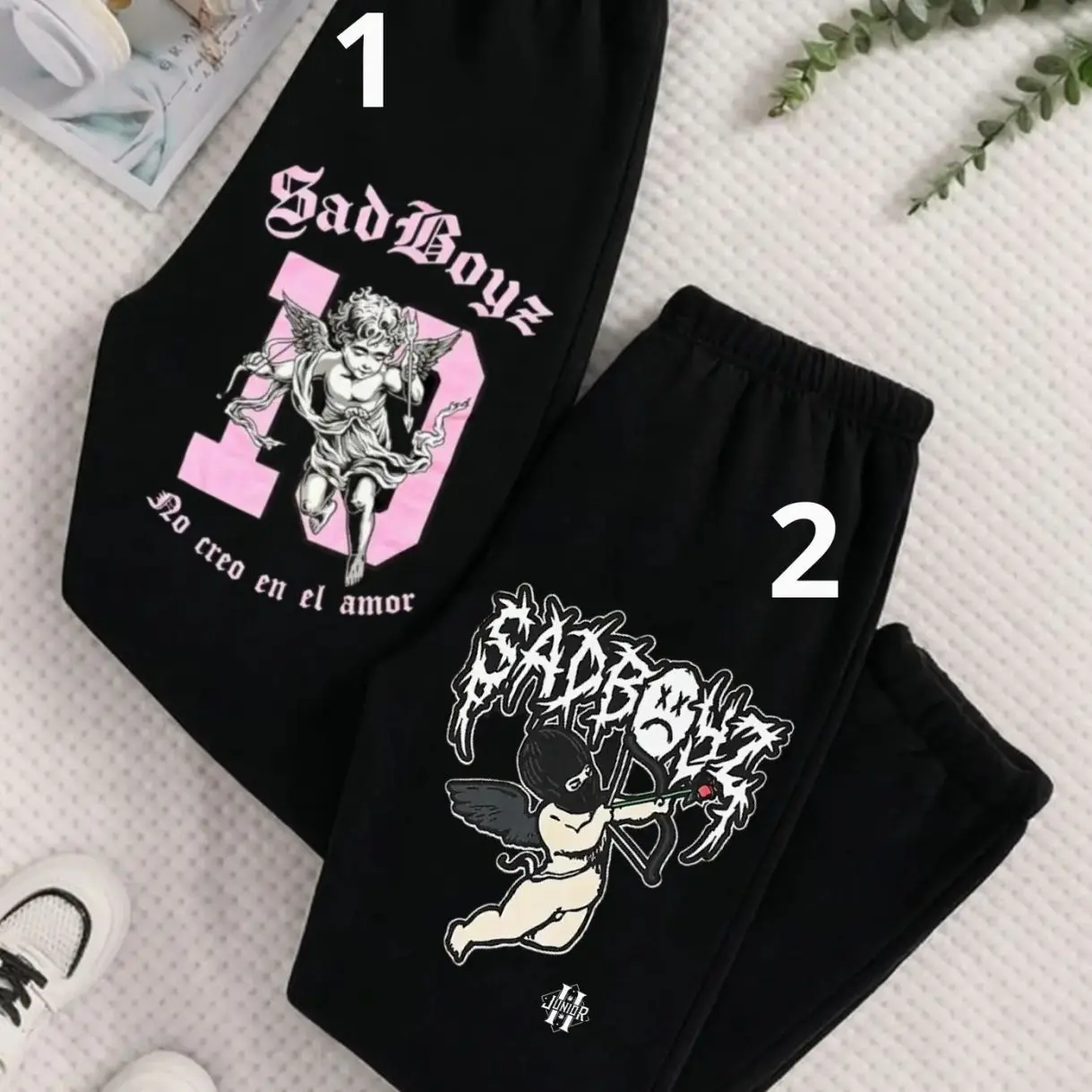 Junior $ad Boyz Diez Mi Amor Unisex Sweats, Sad Boyzz Sweatpants, Hip Hop Clothing, Music Gift For Fans, USA Made V