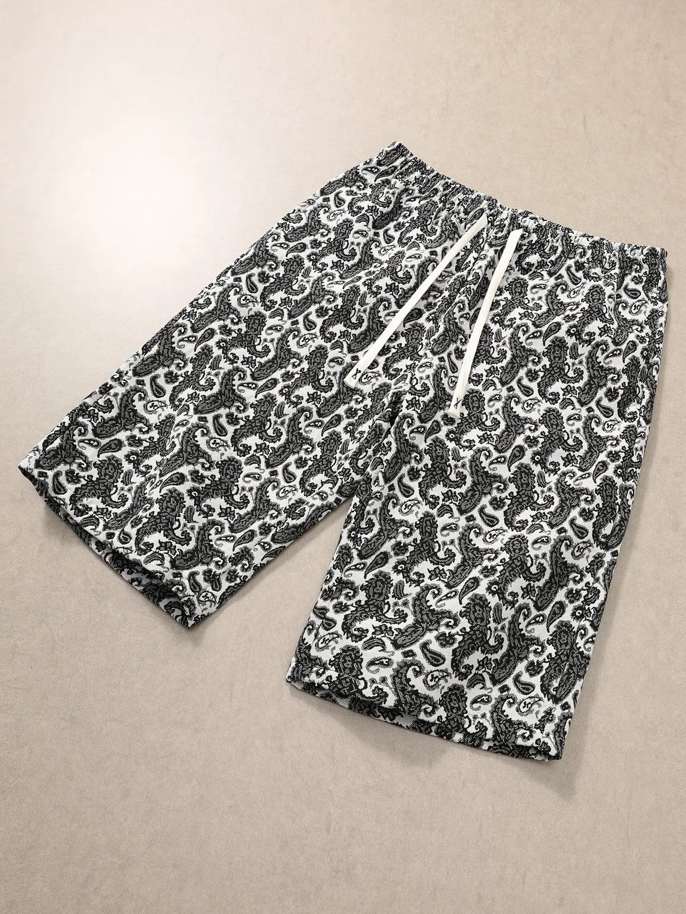 Men's Retro Waffle Knit Sweat Shorts, Soft Wide Fit Lounge Style with Hidden Drawstring, Breathable Stretch Fabric, Shrinkage Resistance S-XXL, Fashion, Drape, Standard Size, Shape-Retaining, Pants, Indoors, Knit Shorts, Sporty Chic, Zero-Friction Second