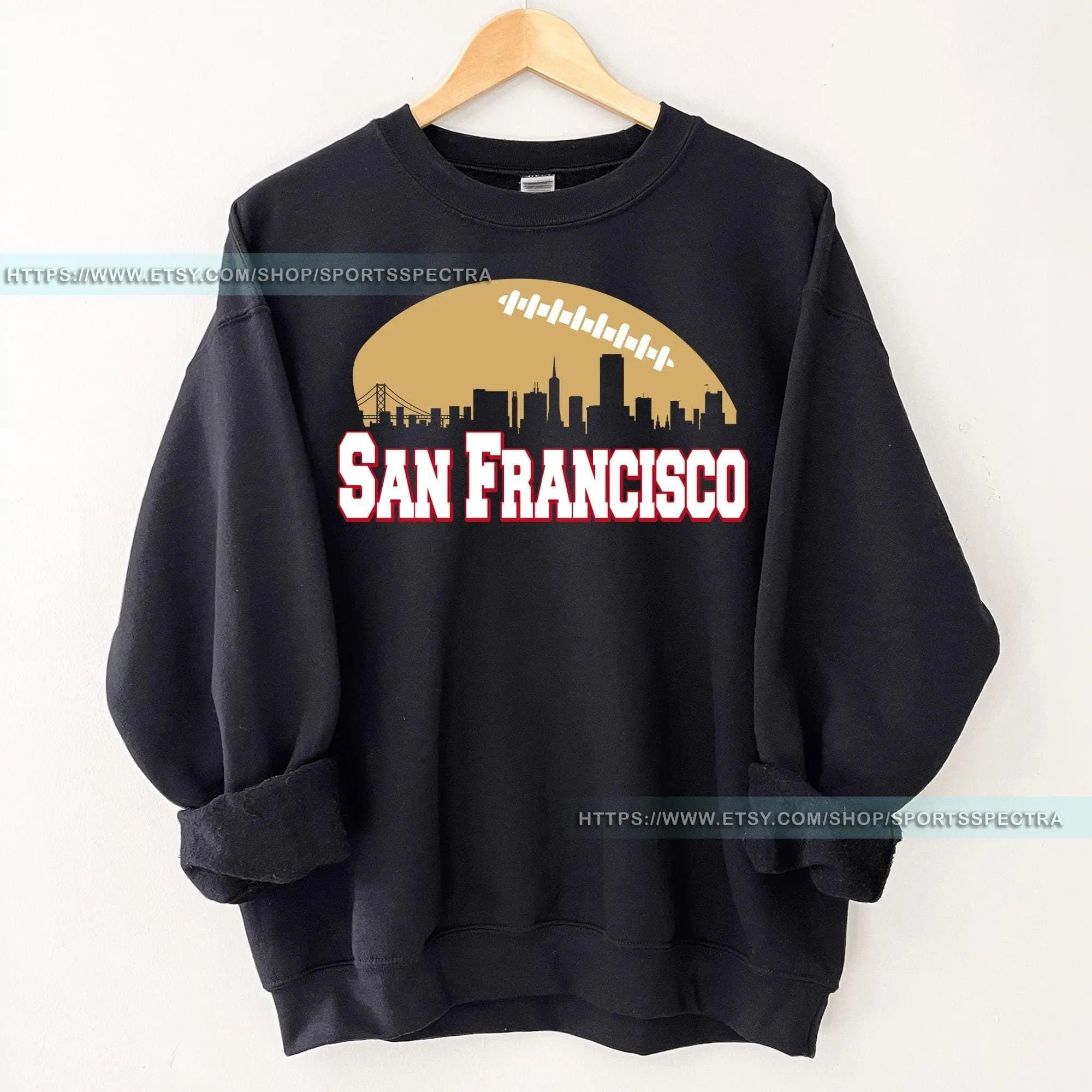 [Sale Up To 50%] San Francisco Football 49 Vintage Sweatshirt, San Francisco Football Sweater, San Francisco Football Crewneck