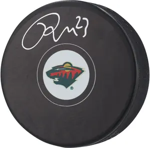 Marco Rossi Minnesota Wild Autographed Hockey Puck - Fanatics Authentic Certified
