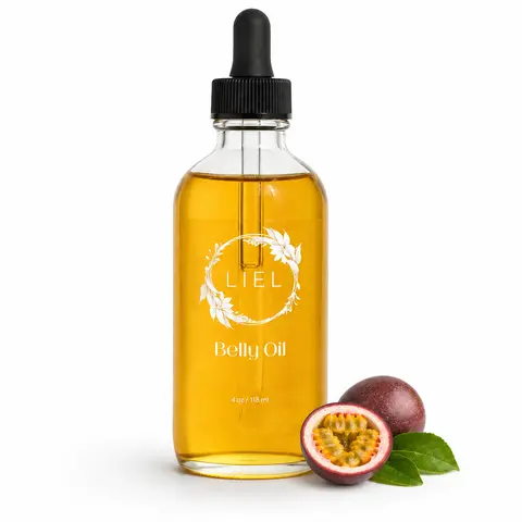 Belly Oil for Pregnancy and Stretch Marks - Nourishing Plant Oils for Soft Supple Skin - Gentle Daily Use - Supports Elasticity and Comfort - Natural Botanical Formula