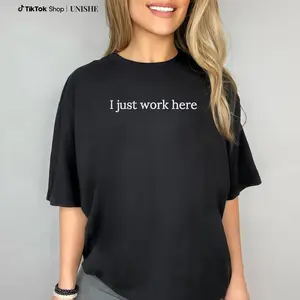 I Just Work Here Embroidered – Unisex, True to Size, Sweatshirt. Soft, High-Quality T-Shirt - Perfect Gift for Coworkers, Co-Workers, Employees, Bosses & Friends. Funny Office Shirt for Work