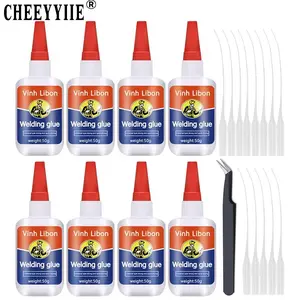 High Strength Metal Welding Adhesive Glue, 50ML Single Bottle with Precision Nozzle Applicator, Instant Quick Dry Heavy Duty Bond Repair Glue for Industrial Automotive Metal Surface Emergency Fixing