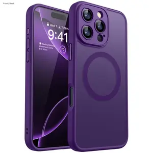 Designed for iPhone 17 Pro Max 16 Pro Max 15 Pro Max 14 13 12 Protective Cellphone Case, Casing with Magnetic, 13 FT Military Drop Protection, Compatible with Magsafe, Slim Translucent Matte Shockproof with Anti-Fingerprint Phone Case