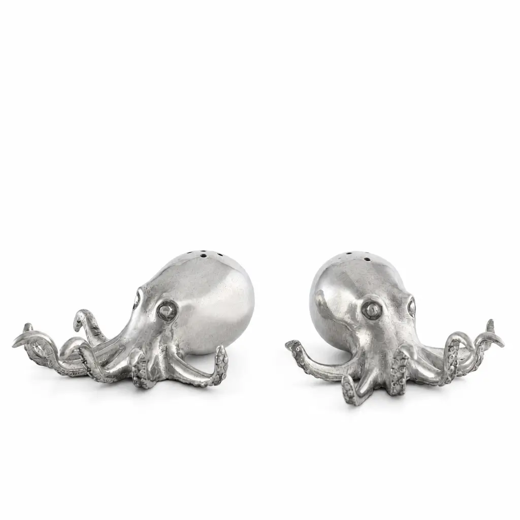Pewter Octopus Salt & Pepper Set
