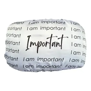 WHITE SATIN I AM IMPORTANT PILLOWCASE PILLOW BONNET