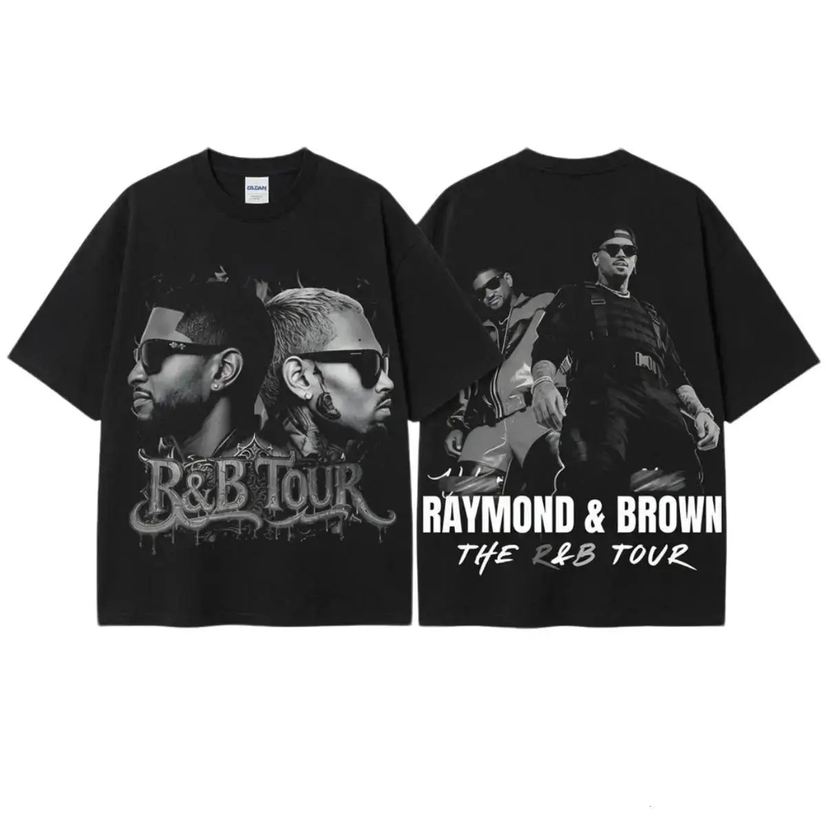 [FREE SHIP] Ch.Brown Usher Raymond The R&B Tour 2026 Unisex Tee