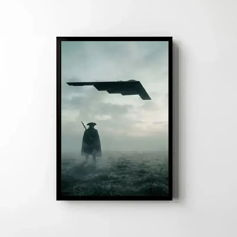 Patriotic Wall Art America’s 250th Anniversary B2 Freedom American Airpower Paper Print Poster (No Frame), Home Decor, High-Quality Printing Supply, 11x17in, 12x18in, 16x24in, 17x17in, 24x36in, 27x40in Sizes, Tube Package, Rustic Card Stock, 18X24 Inches