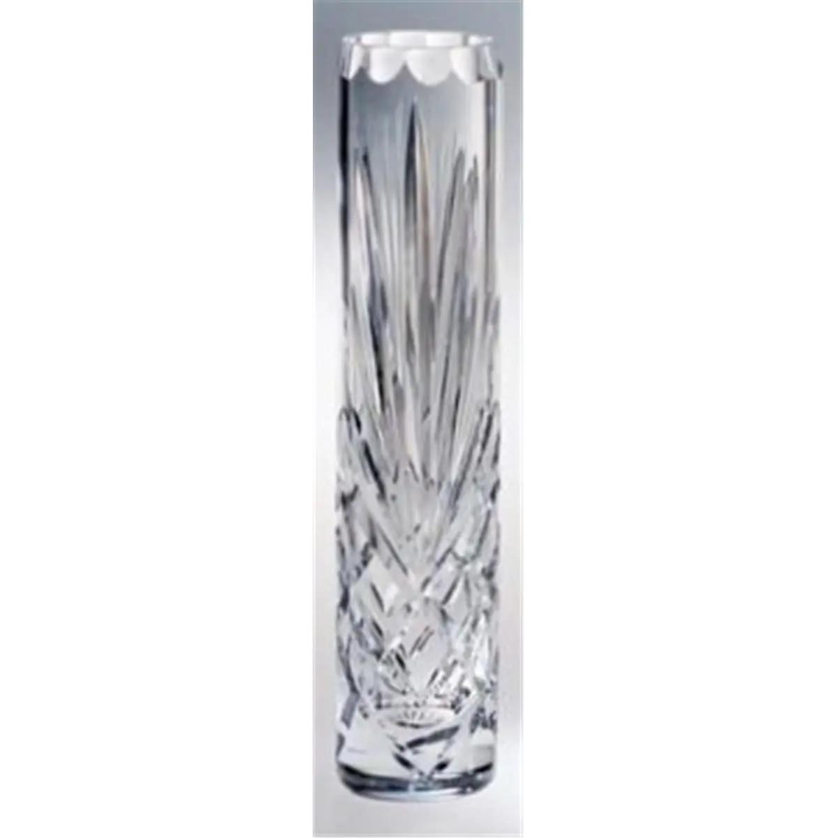 212 MAIN 8 in. Mouth-Blown Crystal Glass Bud Vase, Hand-Cut Decorative Flower Vase for Table Decor, Traditional Home Decor Gift Item