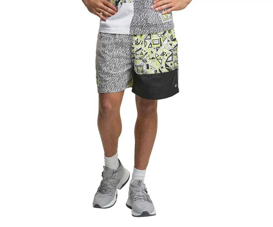 Champion MTV Limited Edition Crinkle Nylon Colorblock Mens Active Shorts