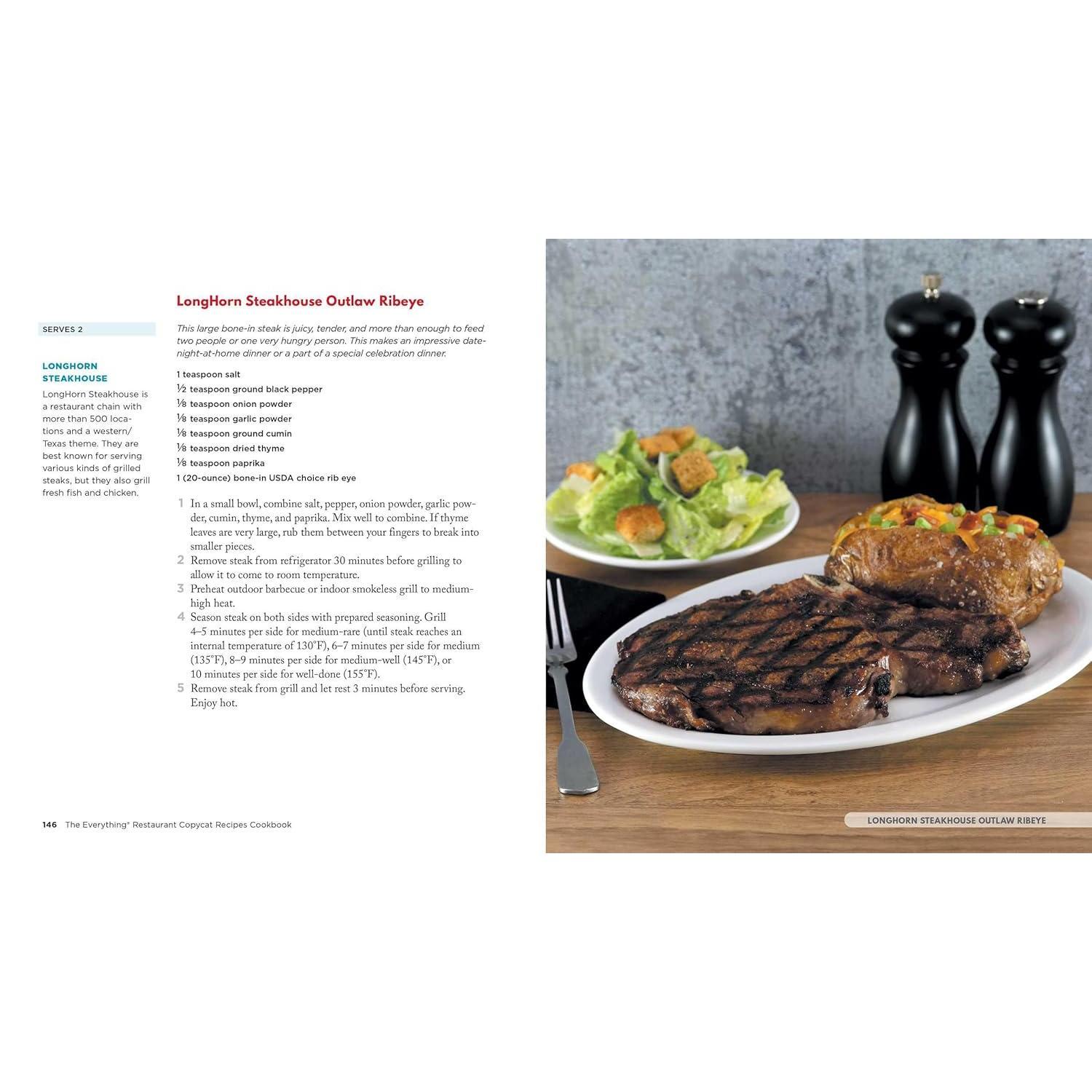 The Everything Restaurant Copycat Recipes Cookbook: 200 Easy Recipes to Re-Create Your Favorite Restaurant Dishes at Home (Everything® Series)