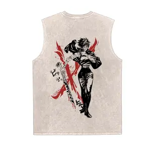 Jujutsu Kaisen Anime Vintage Tank 90s Graphic Sleeveless Tank Tops Men Vest Streetwear Outfits Men Vacation Outfits Sleeveless Shirt