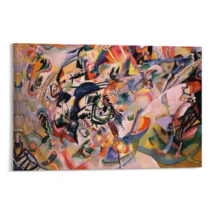 Composition VII, 1913 by Wassily Kandinsky Classic Art Canvas Poster Bedroom Decor Sports Landscape Office Room Decor Gift Frames Ornaments Decoration Photo Wall Artistic Print Frame-Style