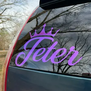 Last Name Decal With Crown