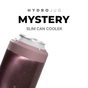 Mystery HydroJug Slim Can Cooler | FINAL SALE | Insulated Can Cooler Cup - Stainless Steel Can Holder with Non-Slip Rubber Base - Dishwasher Safe Tumbler