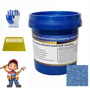 New Epoxy Colored Sand Floor Paint, Epoxy Floor Paint for Concrete,Interior Waterproof and Quick-Dry，Suitable for small area use