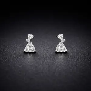 Mini Iced Stud Earrings – Moissanite | Silver & Gold | 10mm