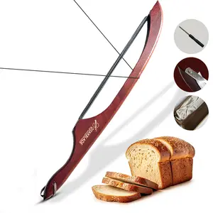 DSKK BLADE 16.7" Serrated Bread Knife – Stainless Steel Blade with Acacia Wood Handle | Anti-Rust & Slicing Knife Forged High Carbon Steel Viking Knives.