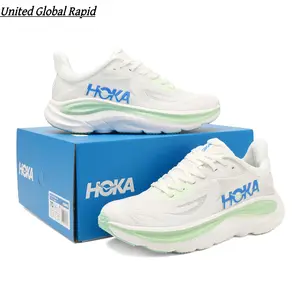 Lightweight White Athletic Trainers with Green Accents - Cloud-Like Foam Jogging Shoes for Women, Non-Slip Sport Sneakers for Daily Use