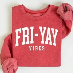 Friyay teacher sweatshirt, happy Friday weekend shirt, fun free dress day tee, cute teacher team top, perfect casual gift idea for educators.