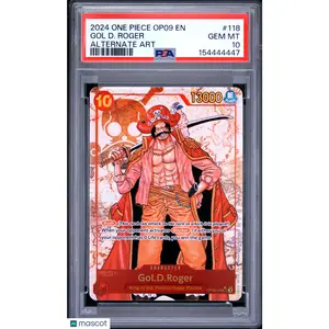2024 One Piece Emperors In the New World Alternate Art Gol D. Roger #OP09 PSA 10