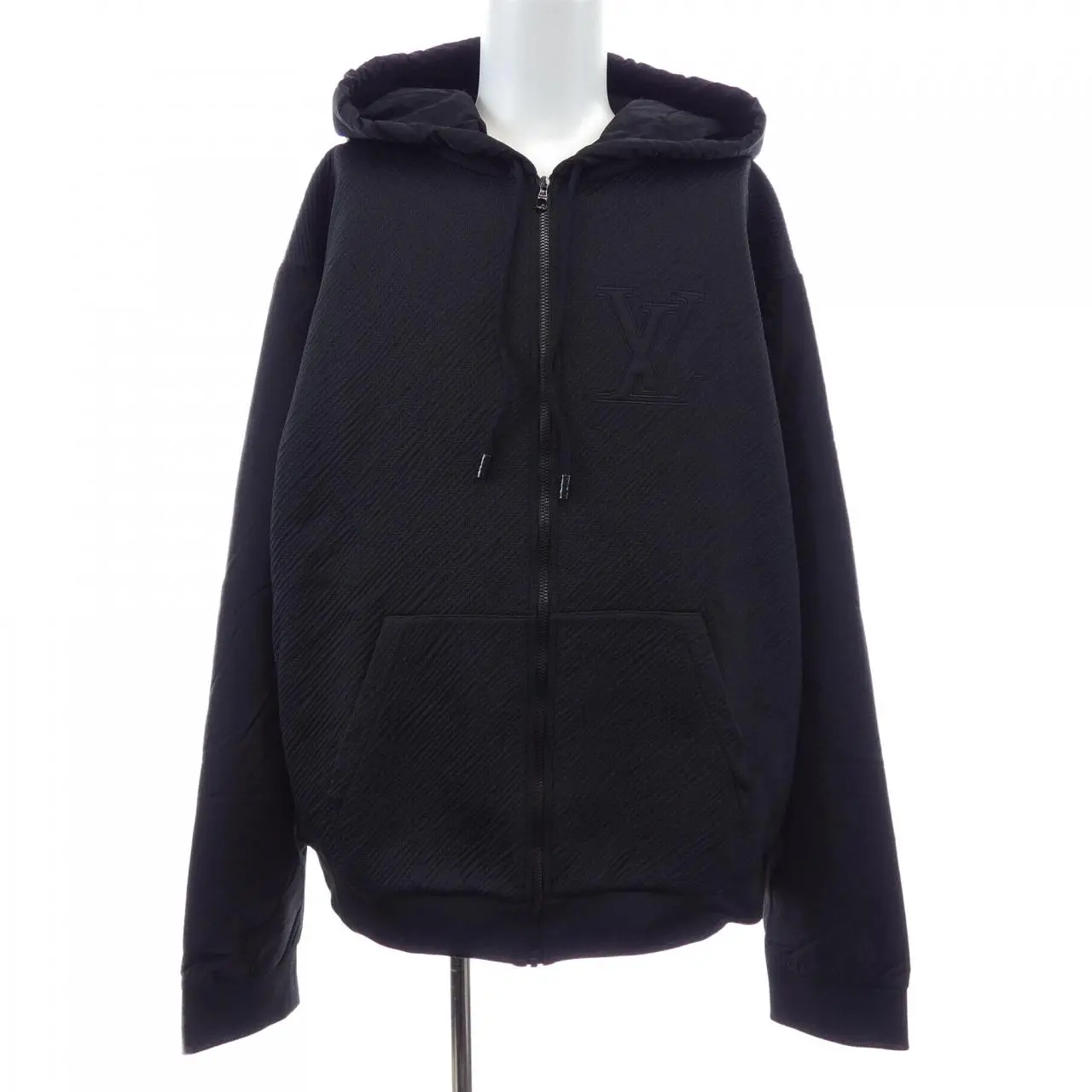 Pre-owned Louis Vuitton Cotton Small Leather Goods Hybrid Zip Technical Hoodie