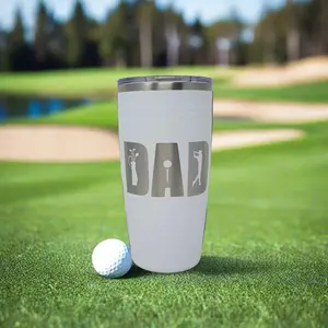 Golf Tumbler - Great Gift for Husband, Dad, Father's Day Gift, Golfer Gift - 20oz Insulated Tumbler, Engraved Tumbler
