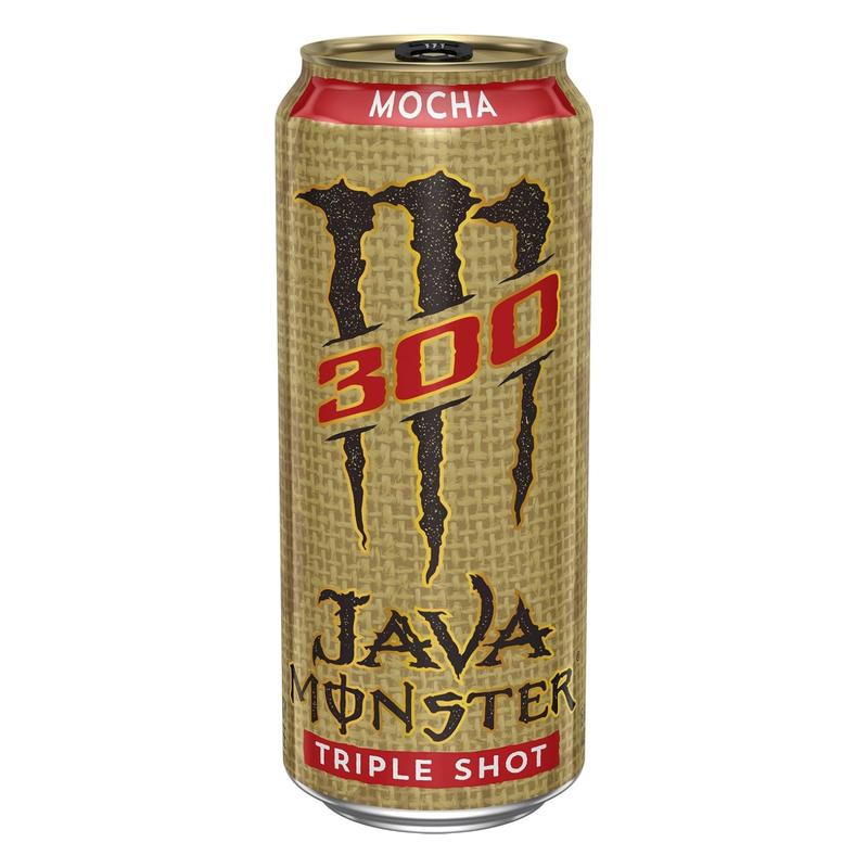 Monster Energy Java 300 Triple Shot Robust Coffee + Cream 15 Fl Oz Pack of 12 Plant-Based Energy Drink with 300mg Caffeine