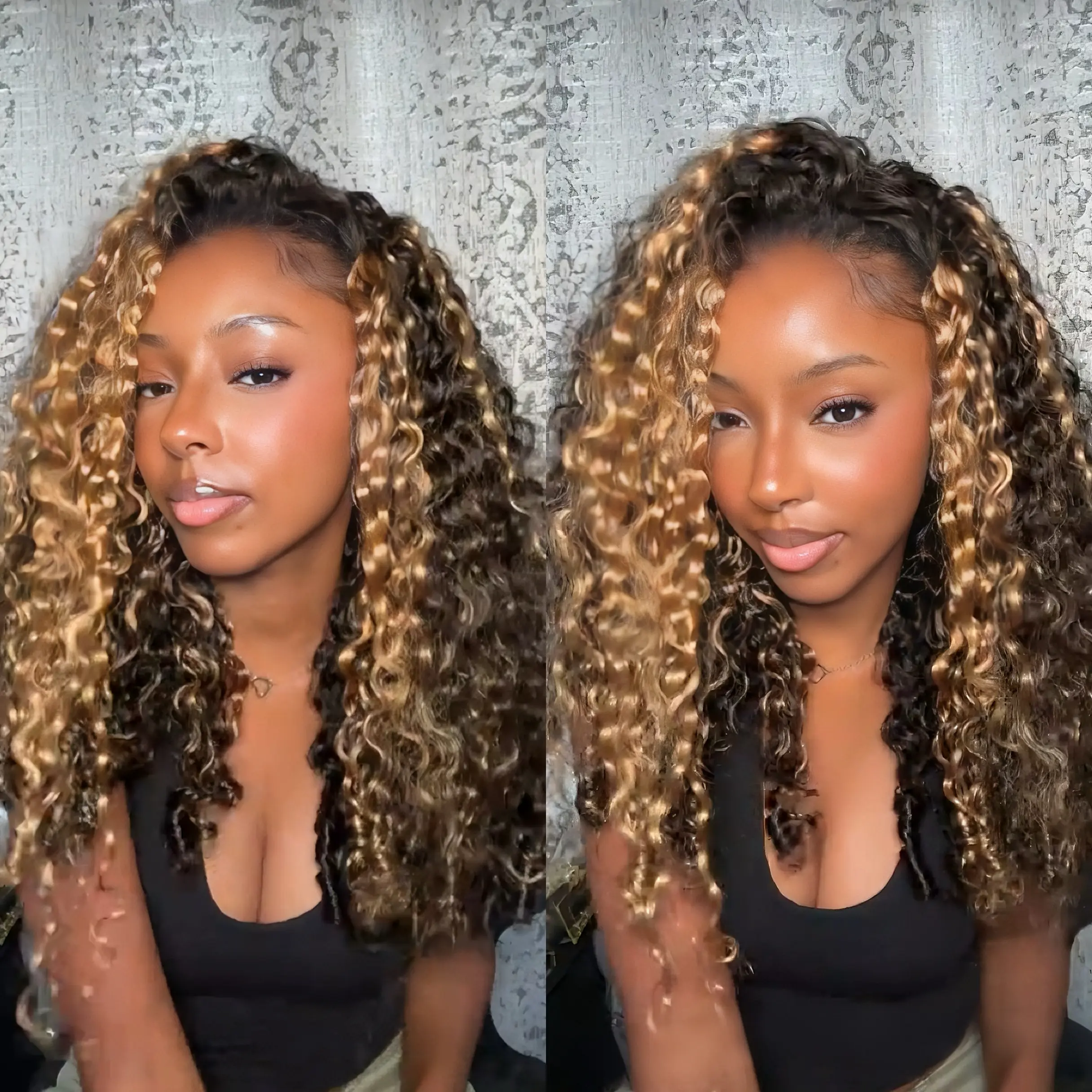 [WEAR GO HALF WIG] ISEE HAIR Wear Go Highlight Half Wig Burmese Curly Invisible Hairline Glueless Human Hair Wigs With Drawstring Seamless Flip Over Wig Natural Look Beginner Friendly New In,summerwins