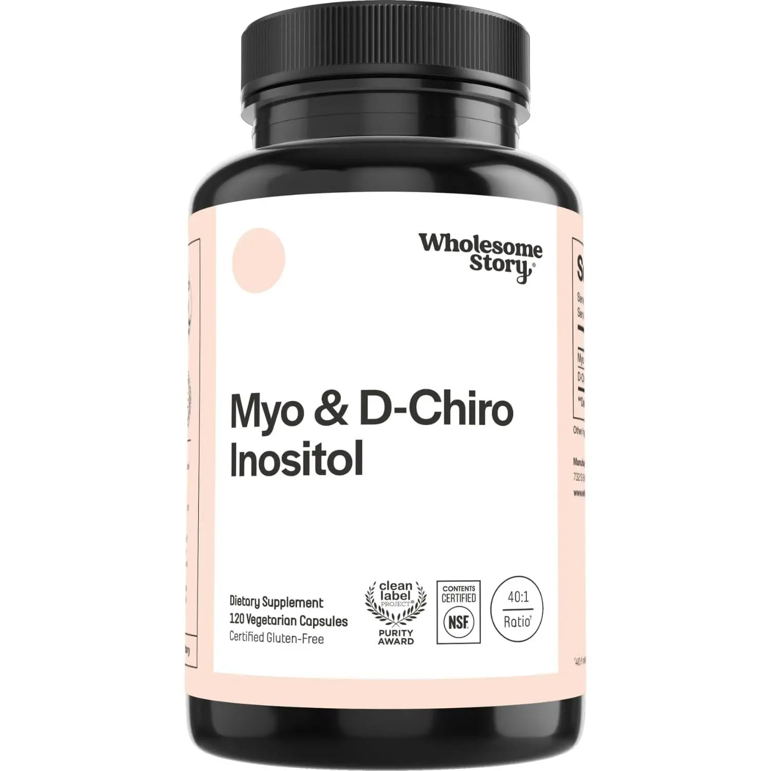 Myo-Inositol and D-Chiro Inositol Supplement 40:1 Ratio Powder for Women Hormonal Balance Ovarian Support Healthy Ovulation Regular Cycle Metabolic Support Daily Dietary Fertility Supplement Unflavored 30 Servings
